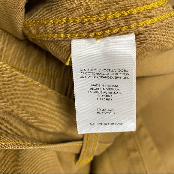 Cabi Tan Belted Elastic Waist Trouser Pants Sz 4 - Picture 7 of 9